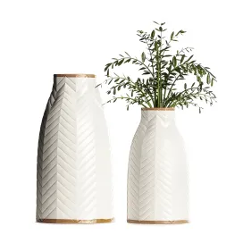 Crate barrel adra vases with plants 2